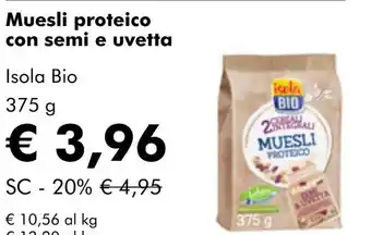 NaturaSí Muesli proteico con semi e uvetta oferta