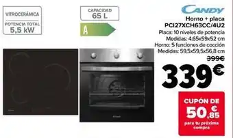 Carrefour Candy - horno + placa pci27xch63cc4u2 oferta