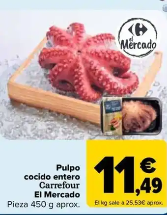 Carrefour Pulpo cocido entero Carrefour oferta