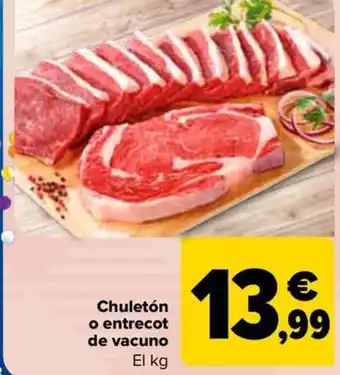 Carrefour Chuletón o entrecot de vacuno oferta