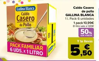 Carrefour Caldo Casero de pollo GALLINA BLANCA oferta