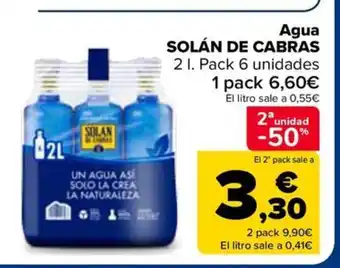 Carrefour Agua SOLÁN DE CABRAS oferta