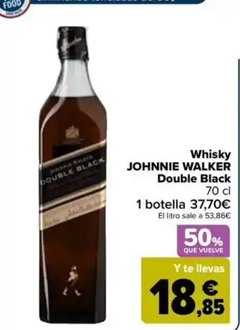 Carrefour Whisky JOHNNIE WALKER Double Black 70 cl oferta