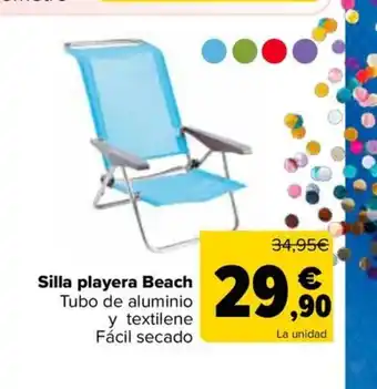 Carrefour Silla playera Beach oferta