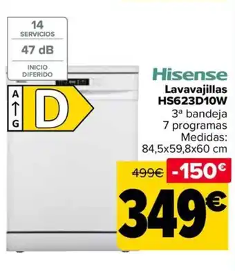 Carrefour Hisense Lavavajillas HS623D10W oferta