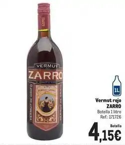 Makro Zarro - vermut rojo oferta