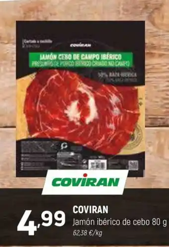 Coviran COVIRAN Jamón ibérico de cebo 80 g oferta