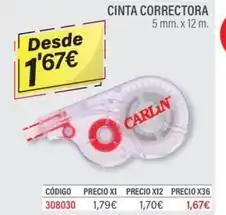 Carlin Cinta correctora oferta