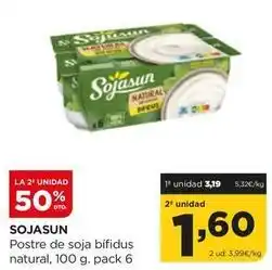 Alimerka Sojasun - postre de soja bifidus natural oferta