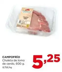 Alimerka Campofrío - chuleta de lomo de cerdo oferta