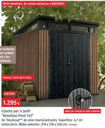 Bauhaus Caseta de jardín oferta