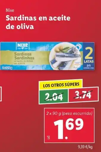 Lidl Sardinas en aceite de oliva oferta