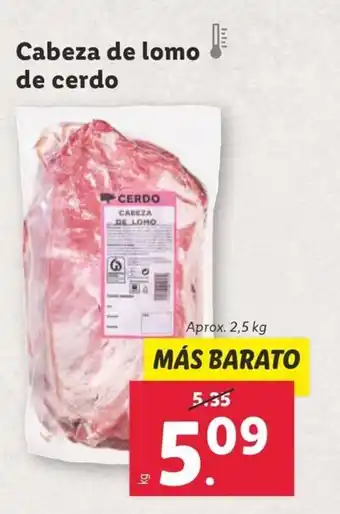 Lidl Cabeza de lomo de cerdo oferta