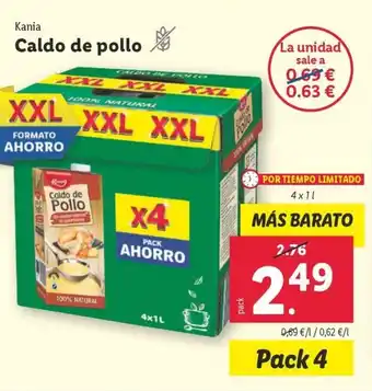 Lidl Kania Caldo de pollo oferta
