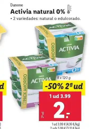 Lidl Danone Activia natural 0% ! oferta
