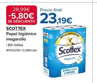 Costco SCOTTEX Papel higiénico megarollo oferta