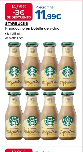 Costco STARBUCKS Frapuccino en botella de vidrio oferta