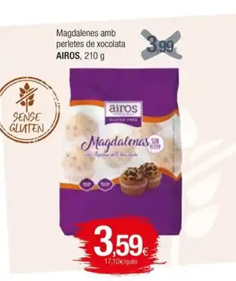 Condis Magdalenes amb perletes de xocolata AIROS, 210 g oferta
