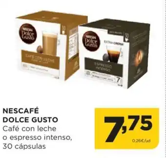 Alimerka NESCAFÉ DOLCE GUSTO Café con leche o espresso intenso, 30 cápsulas oferta