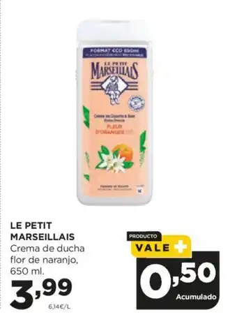 Alimerka LE PETIT MARSEILLAIS Crema de ducha flor de naranjo, 650 ml. oferta