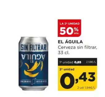 Alimerka EL ÁGUILA Cerveza sin filtrar, oferta