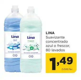 Alimerka LINA Suavizante concentrado azul o frescor, 80 lavados oferta