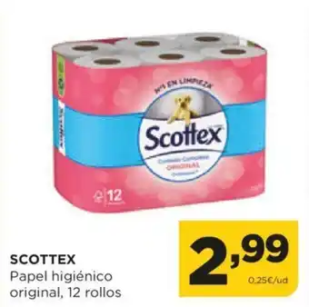 Alimerka SCOTTEX Papel higiénico original, 12 rollos oferta