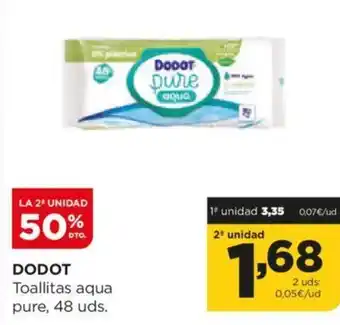 Alimerka DODOT Toallitas aqua pure, 48 uds. oferta