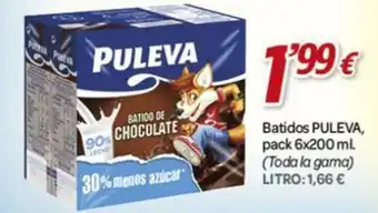 Alsara Supermercados Batidos PULEVA, pack 6x200 ml. oferta