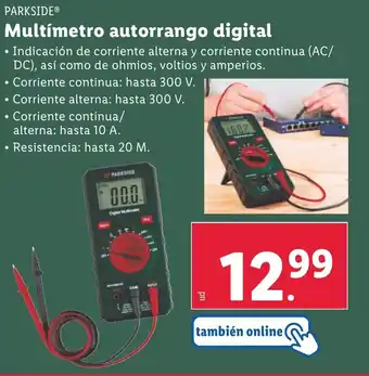 Lidl Multímetro autorrango digital oferta
