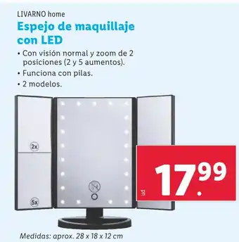 Lidl Espejo de maquillaje con LED oferta