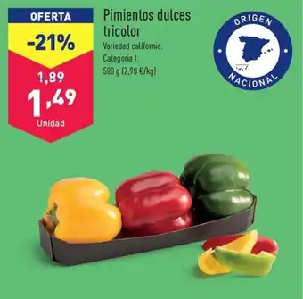 ALDI Pimientos dulces tricolor oferta