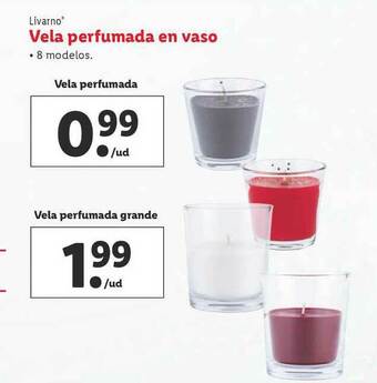 Lidl Livarno Vela Perfumada En Vaso 8 modelos oferta