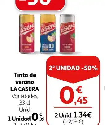 Alcampo Tinto de verano LA CASERA oferta