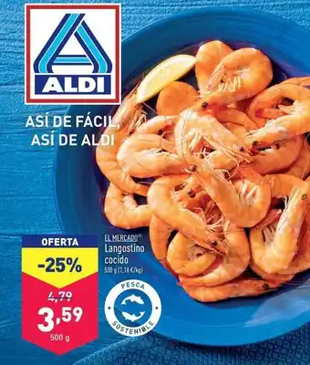 ALDI El mercado - langostino cocido oferta