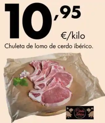 Supermercados Lupa Chuleta de lomo de cerdo ibérico. oferta