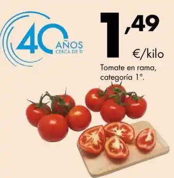 Supermercados Lupa Tomate en rama, categoría 1°. oferta