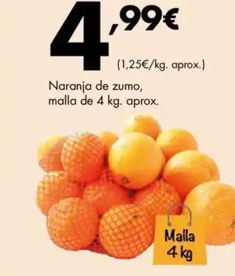 Supermercados Lupa Naranja de zumo, malla de 4 kg. aprox. oferta