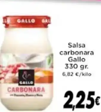 Supermercados Piedra Salsa carbonara Gallo 330 gr oferta