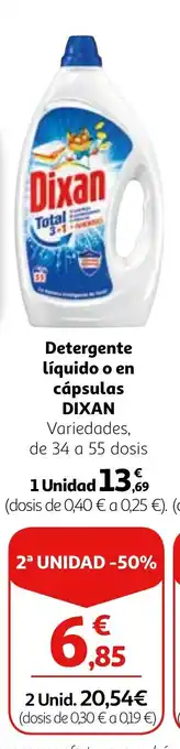 Alcampo Detergente líquido o en cápsulas DIXAN oferta