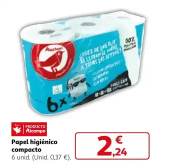 Alcampo Papel higiénico compacto oferta