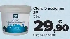 Carrefour Sf - cloro 5 acciones oferta