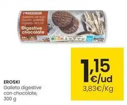 Eroski Eroski - galleta digestive con chocolate oferta