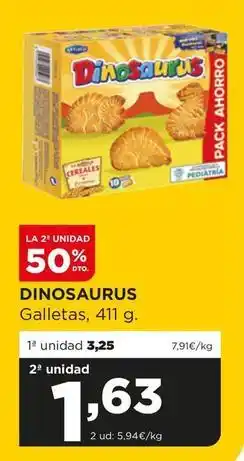 Alimerka Artiach - dinosaurus galletas oferta