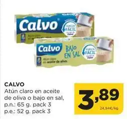 Alimerka Calvo - atun claro en aceite de oliva o bajo en sal oferta