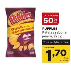 Alimerka Ruffles - patatas sabor a jamon oferta