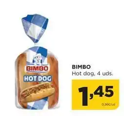Alimerka Bimbo - hot dog, 4 uds oferta
