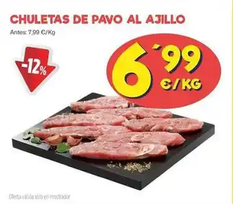 AhorraMas Chuletas de pavo al ajillo oferta