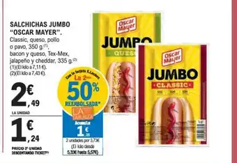 E.Leclerc SALCHICHAS JUMBO "OSCAR MAYER". oferta