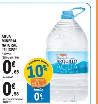 E.Leclerc AGUA Mineral Natural oferta